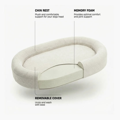 Chill Pill Memory Foam Dog Bed - Beige (Small)