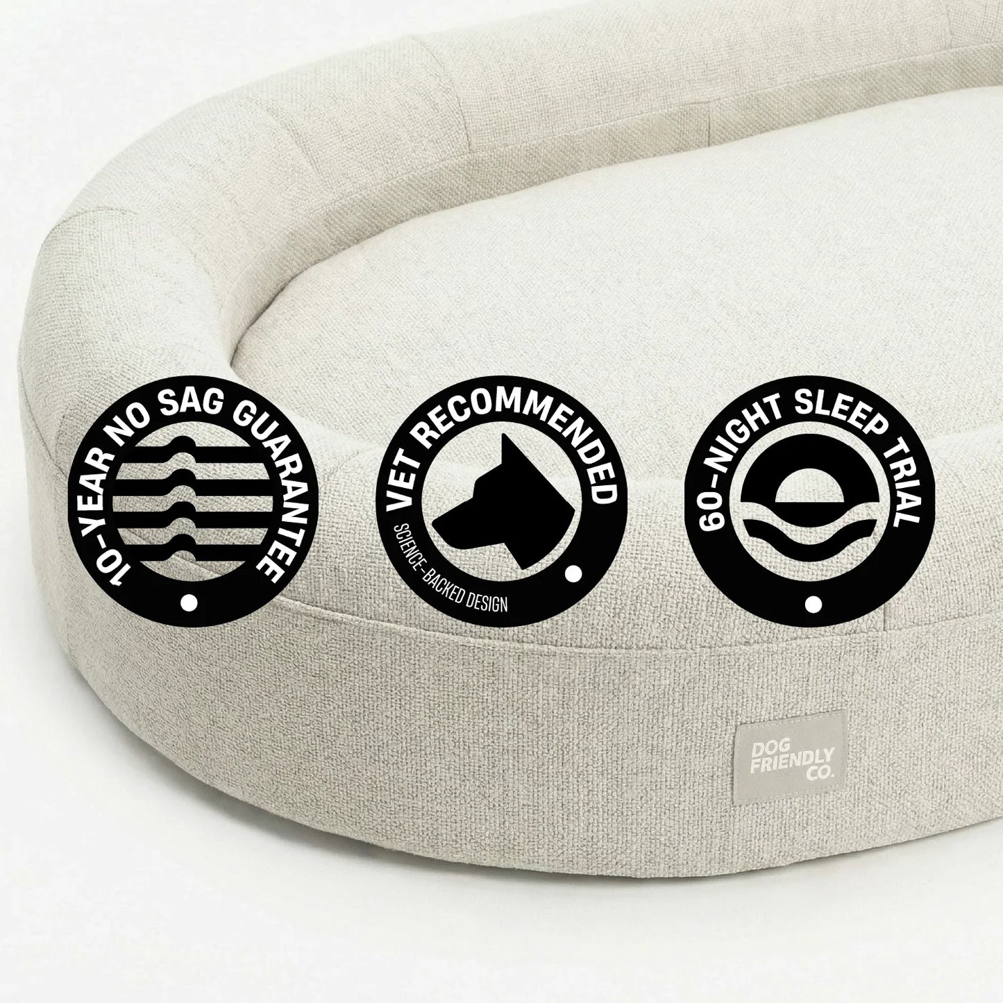 Chill Pill Memory Foam Dog Bed - Beige (Small)