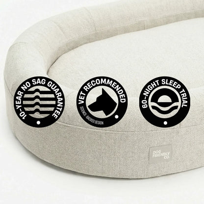 Chill Pill Memory Foam Dog Bed - Beige (Small)
