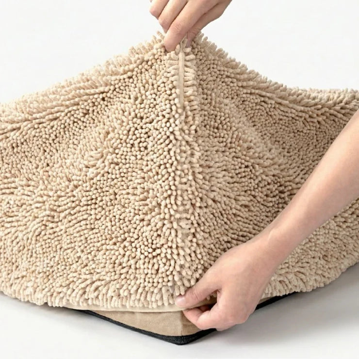Plush Nap Easy Fit Dog Bed Cover - Cream